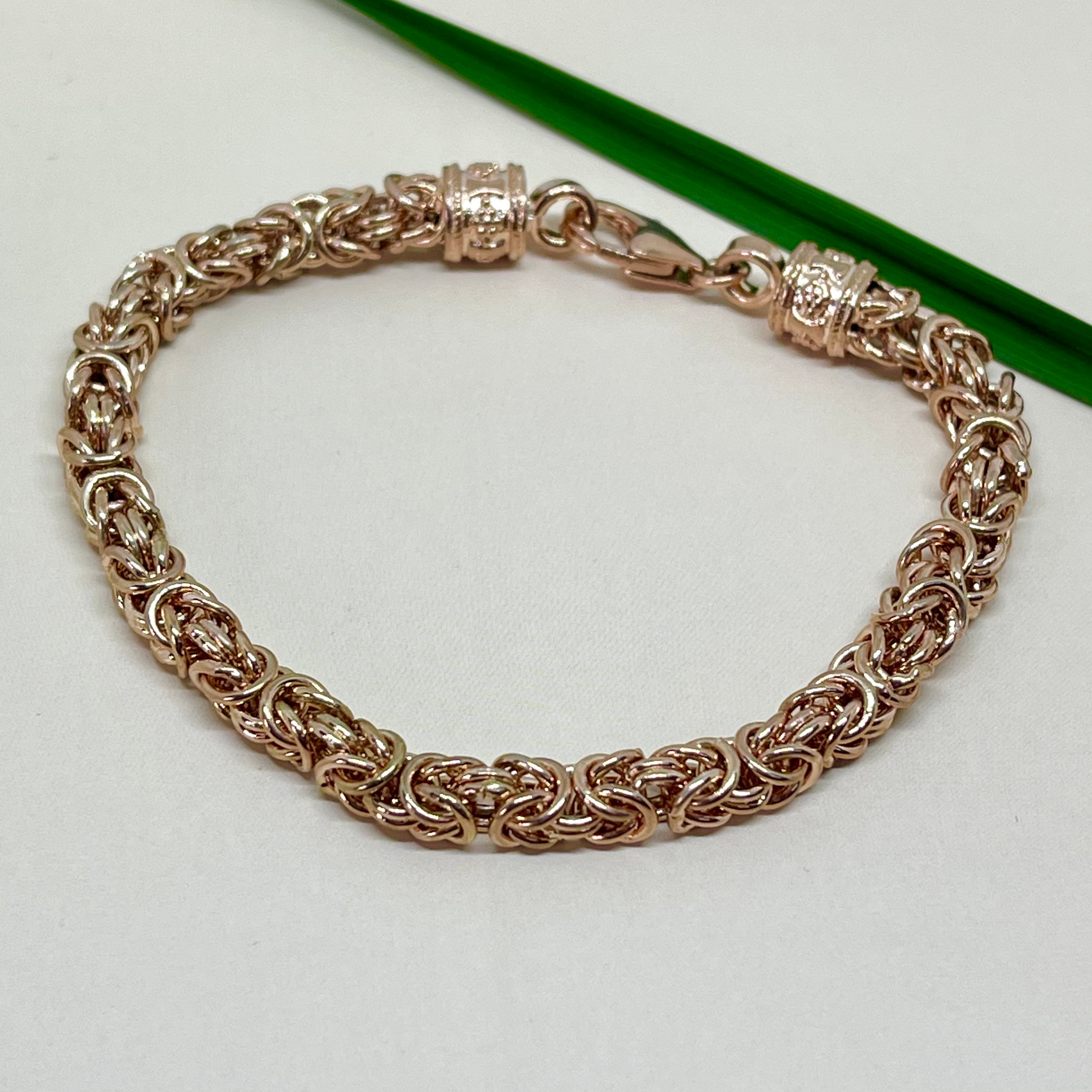 Byzantine Bracelet Rose Gold Chain 