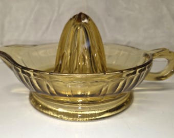 Vintage 1930's Depression Glass Orange Juice Reamer with Loop Handle