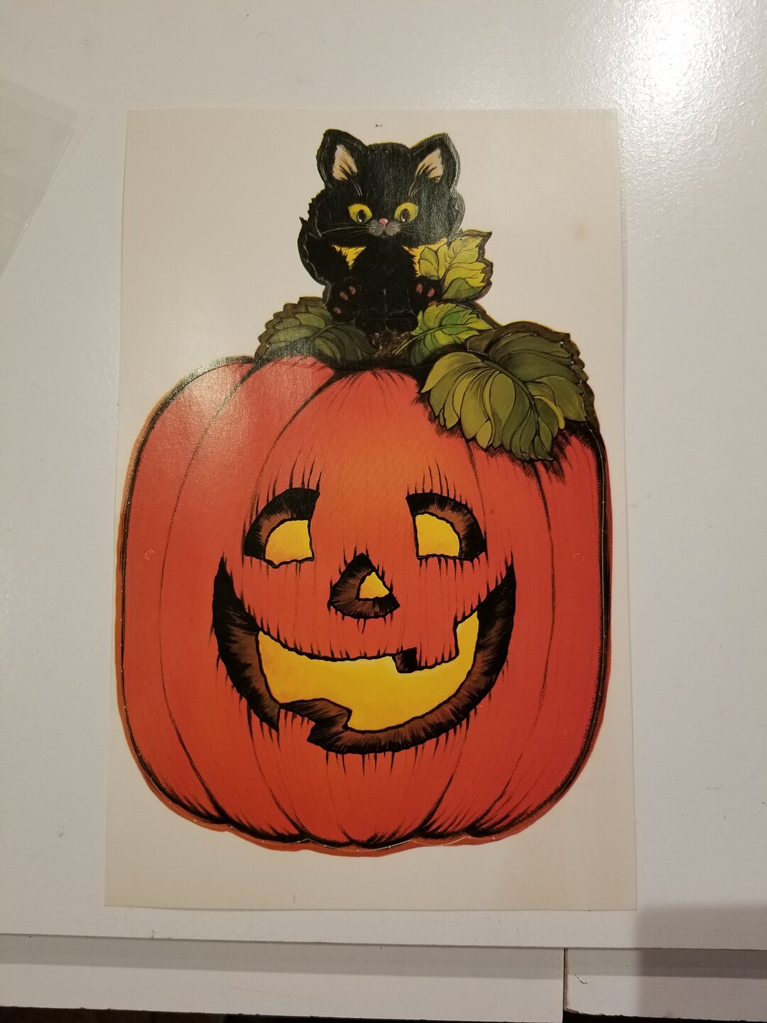 1979 Hallmark Vintage Halloween Die Cut Paper Mask Pumpkin Etsy