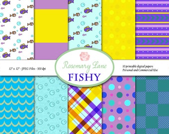 Fishy Digital Paper Pack