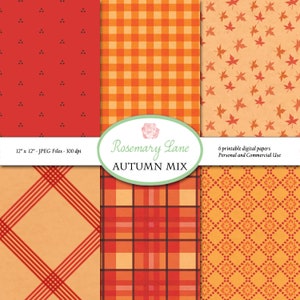 Autumn Mix Digital Paper Pack
