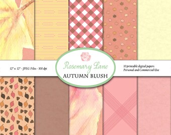 Autumn Blush Digital Paper Pack