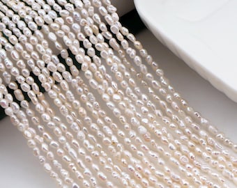 2.5-3mm Natural White Seed Pearls,Natural Freshwater Pearls,Loose Beading Supplies,for Jewelry Making, Wholesale Pearl Supplies-XDZ0013