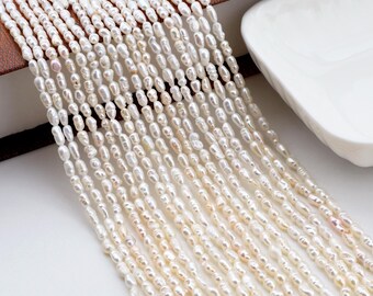 2.5-3mm Natueal White Seed Pearls,Natural Freshwater Pearls,Loose Beading Supplies,for Jewelry Making, DIY ,Wholesale Pearl Supplies-XDZ0012
