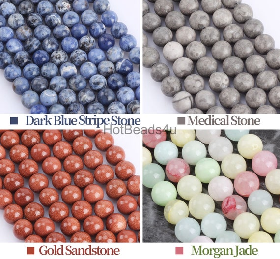 Blue Stripe/medical/gold Sandstone/morgan Jade Gemstone, Blue