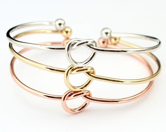 Tie the Knot Bracelet, Rose Glod/Glod/Silver Bracelet, Minimalist  Bracelet, Everyday Bracelet, Friendship Bracelet,Gift For Her