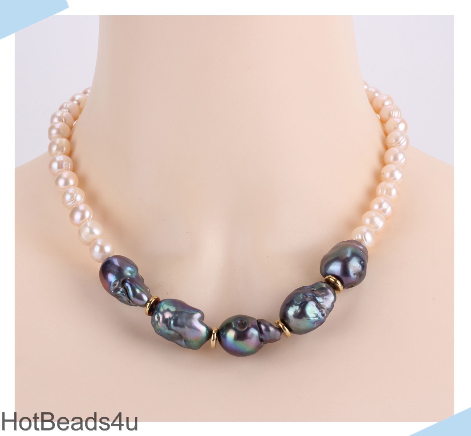 Lustrous Peacock Black Baroque Pearl With Pink Potato Necklace,Bridesmaid Gift Necklace,Wedding/Birthday Gift for Her/Mom/wife/Grilfriend