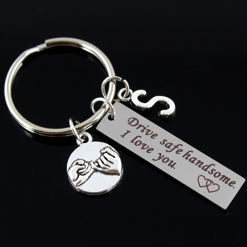 Drive Safe Handsome I Love You keychain Personalized Etsy