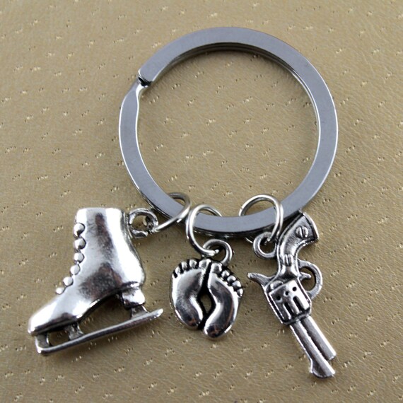 Roller Skate Key Ring Personalized Roller Derby Keychain With Etsy