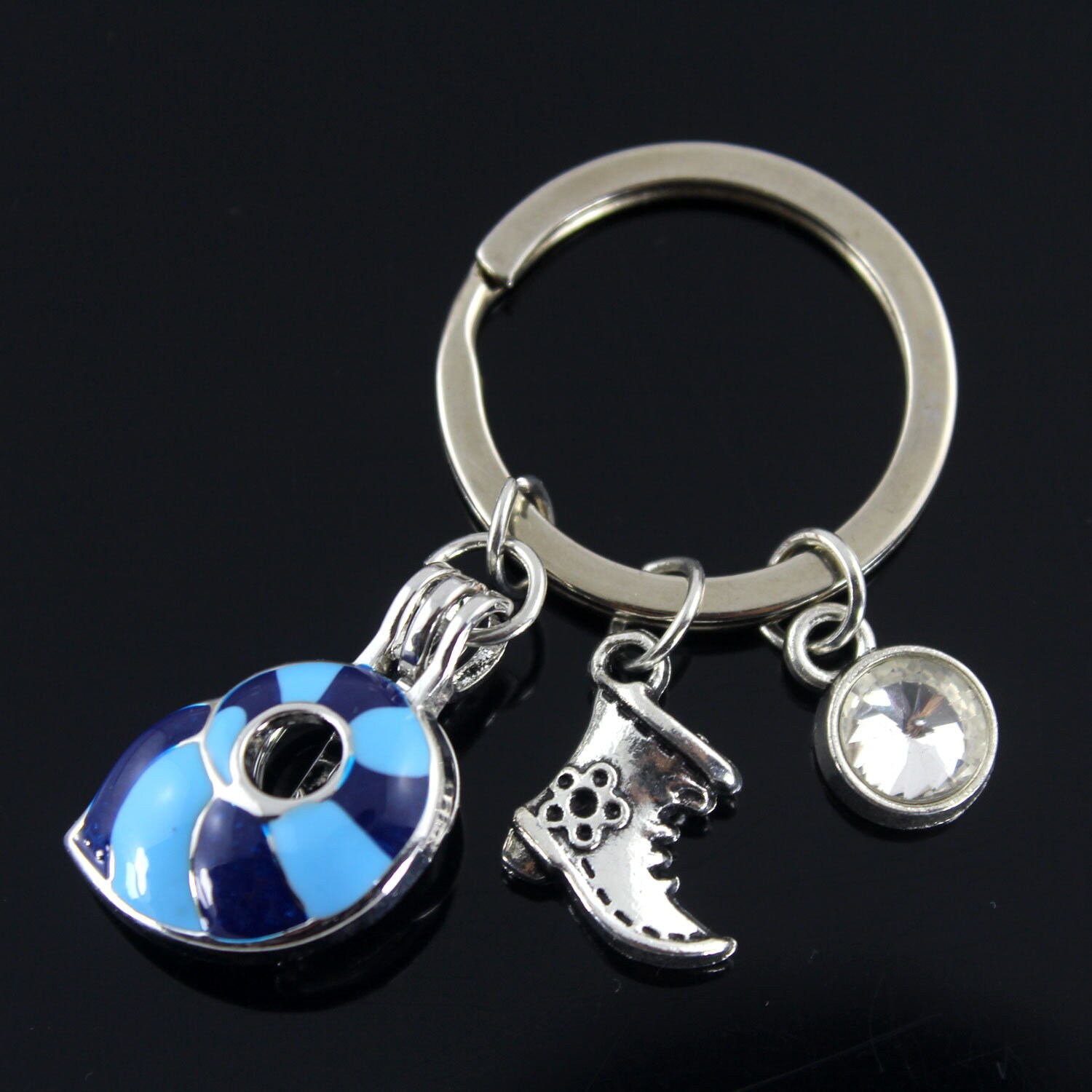 Boot Keychain With Pendant Hiking Boot Charm Snail Etsy