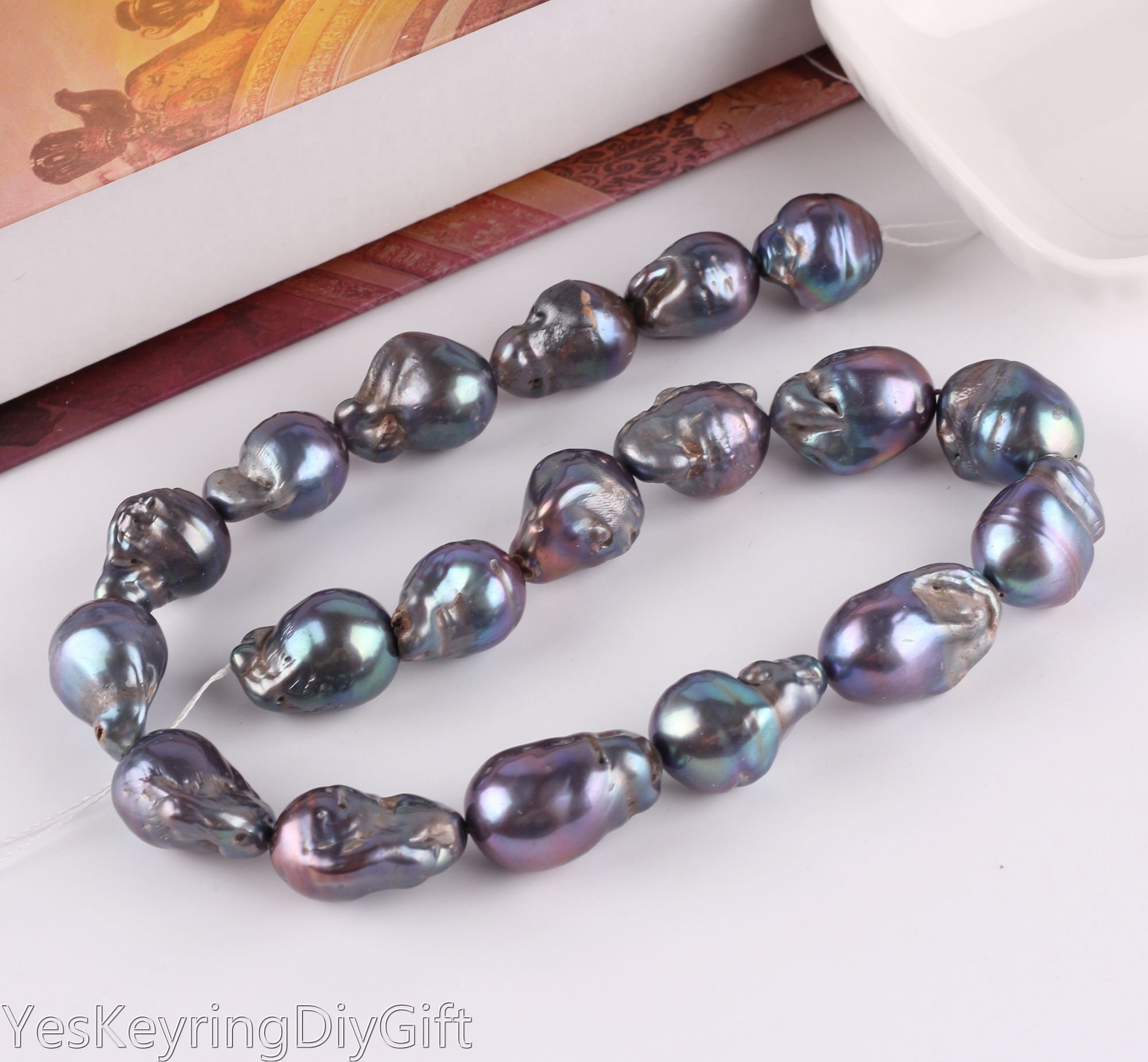 BLACKPURPLE】[silver925] Little Ball Freshwater Pearl NC 13