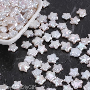 1 PCS Star Shape Pearl Beads, Natural Genuine Loose Freshwater Pearls, Wholesale Beads, Drill/Undrilled, Wedding Pearls Supplies----WH008