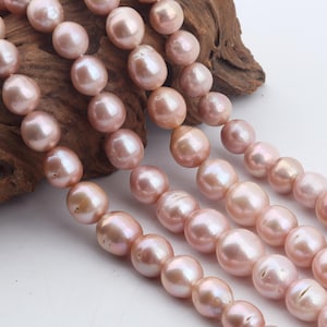 11-15mm Purple Edison Pearl Beads, Loose pearls beads, Genuine Freshwater Pearls, Wedding Pearl, Wholesale Beads--15.5Inches---ADS002