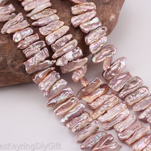 Good Quality Purple Biwa Stick Pearls, Natural Irregular Freshwater Pearl, Wholesale Loose Beads, Wedding Pearl Supplies/8x9x18-22mm-PB003-2