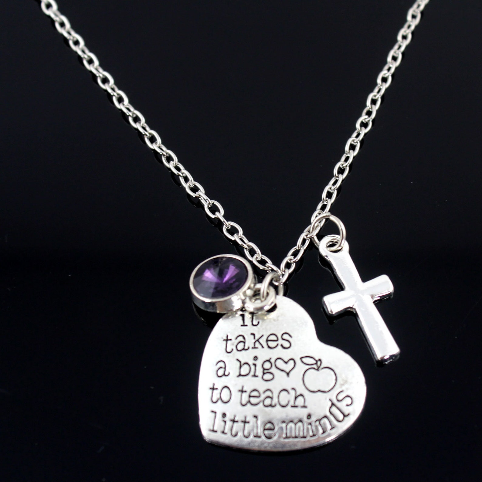 Teacher Appreciation Jewelry Gift It Takes a Big Heart to Etsy