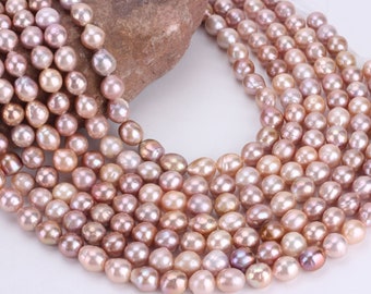 Pérolas de água doce lilás claro de 10 a 11 mm, lindas pérolas Edison de formato irregular, contas para fabricação de joias, pérolas avulsas no atacado -- ADS008