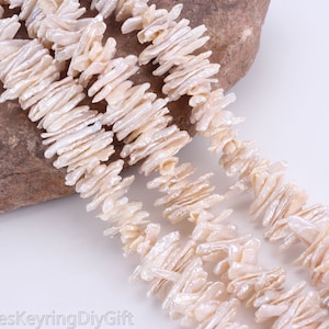 Good Luster Biwa Stick Pearls, Natural Irregular Pearls, Loose Freshwater Pearls, Beading Supplies,  Wholesale Beads, Wedding Pearls-ZS009