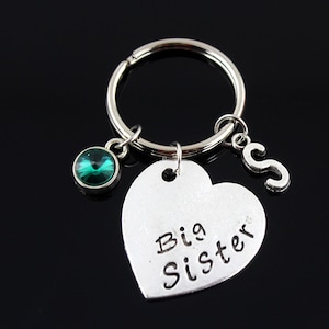 Sister Keyring, Sister Gifts, Little Sister, Middle Sister, Big Sister, Heart Keychain, Sister Keychain, Charm Keyring, Sister Gift,Sisters