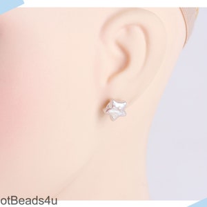 Star  Freshwater Pearl Earrings, White Five Pointed Star Shape Pearl Earrings, Minimalist Earrings, Wedding Pearl Earrings, Bride Earrings
