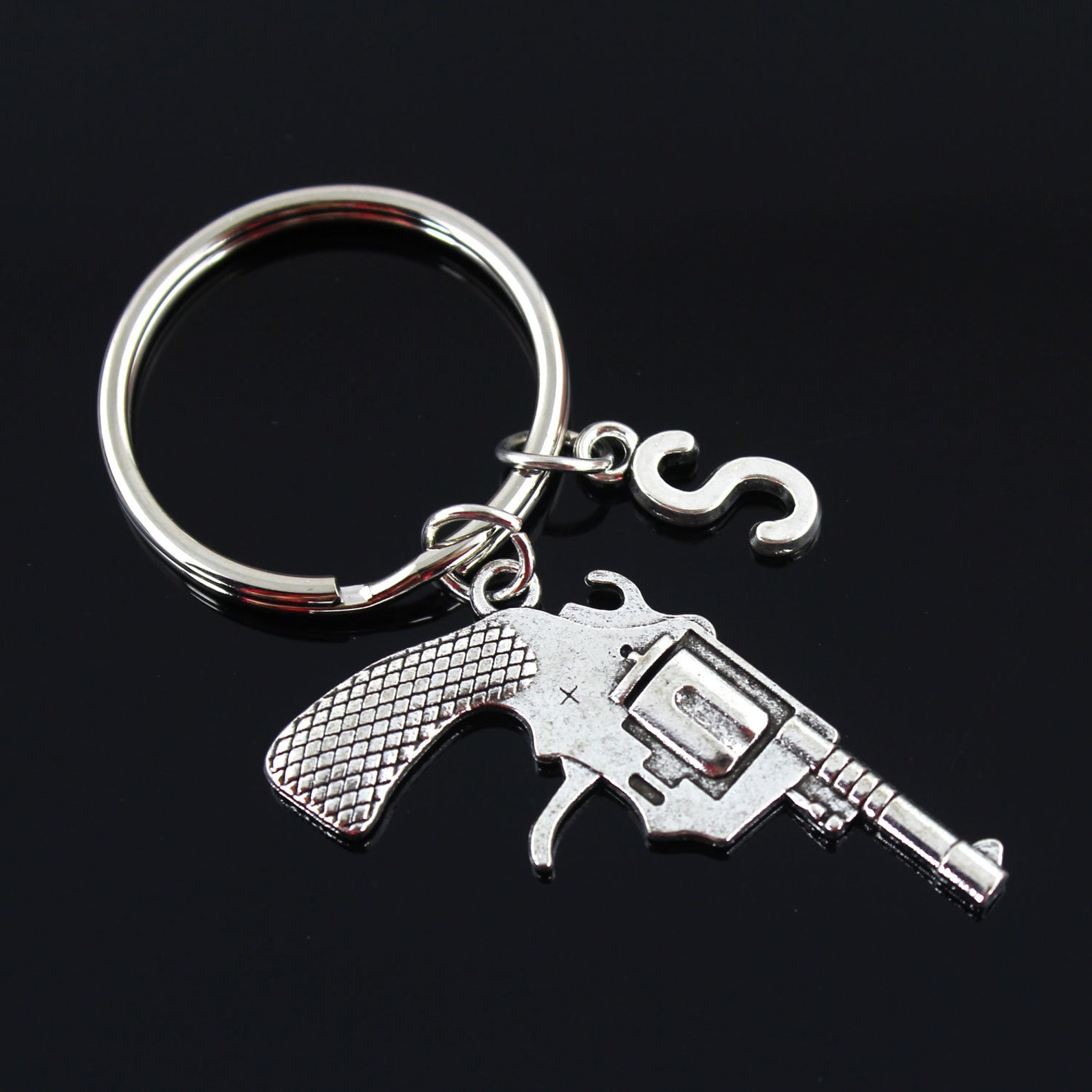 Key Ring Gun Keychain Pistol Keyring Hand Gun Boyfriend Etsy