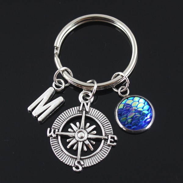 Compass Keychain Etsy