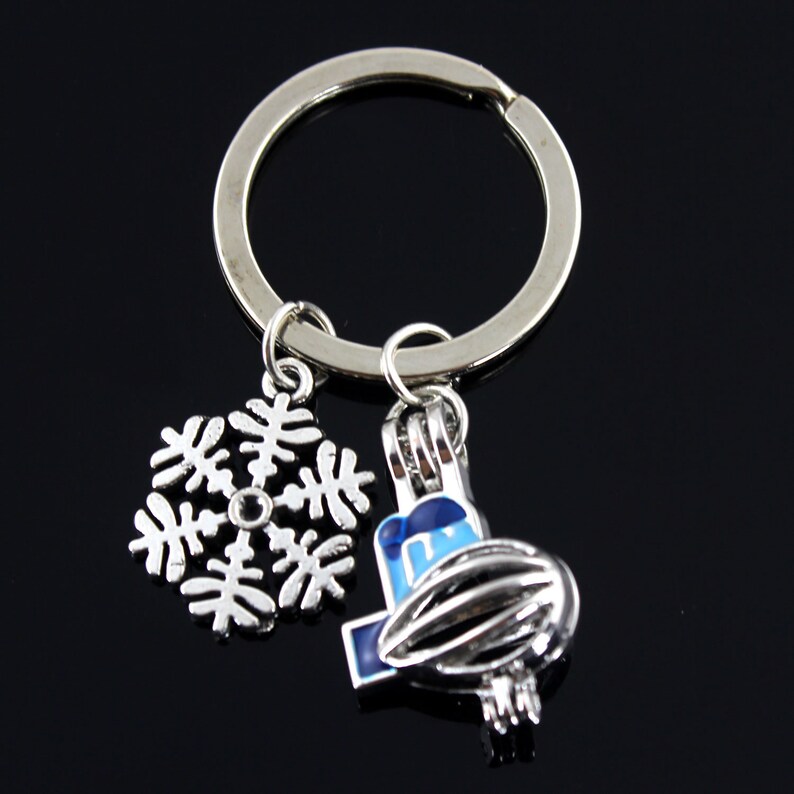 Snowflake Key ring Snowflake Keychain Christmas Gift Etsy