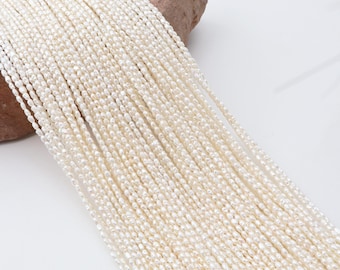 2.5-3mm Natural White Rice Pearls,Natural Freshwater Pearls,Loose Beading Supplies,for Jewelry Making, Wholesale Pearl Supplies-XDZ0011