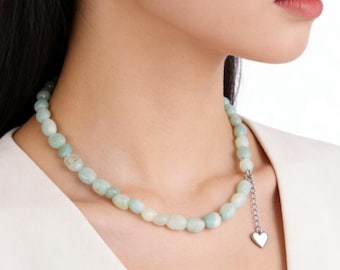 Gemstone Nugget Necklace: Gradient Color Stackable Jewelry