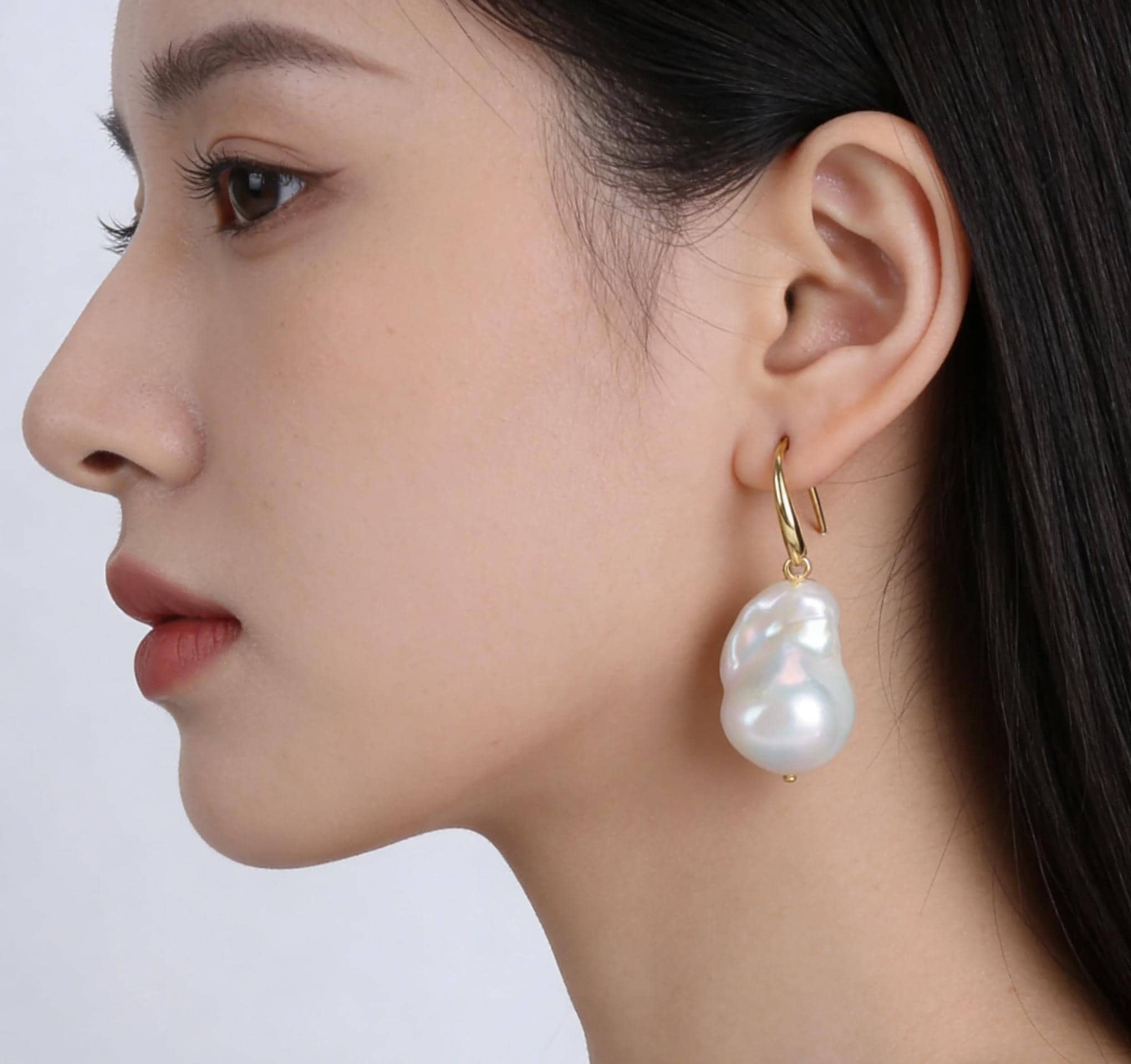 Gioielli da sposa, orecchini da sposa con perle d'acqua dolce, gioielli in argento sterling 925, orecchini da sposa con perle, orecchini a bottone con perle | Hannah - Italia
