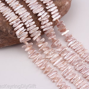 Purple Biwa Stick Pearls, Loose Biwa Pearl Beads, Natural Freshwater Pearls, Handmade Jewelry, DIY Jewelry Making/4-5x15-19mm-81pcs--PB003-3