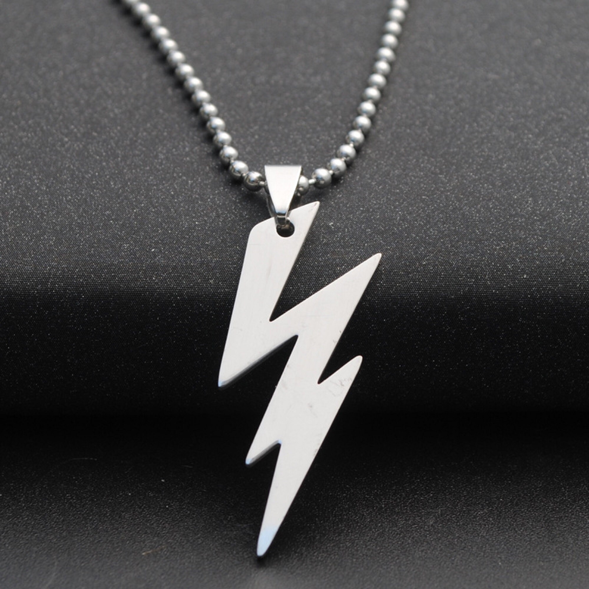 Stainless Steel Lightning Bolt Charms Thunderbolt Pendants Etsy