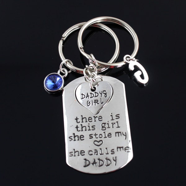 There Is This Girl She Stole My Heart. She Calls Me DADDY Keychain,Daddy’s Girl Key Chain, Gift For Her/Him