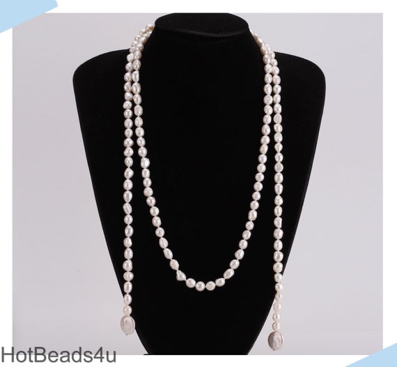 54inches/pearl Necklace Without Clasp, Extra Long Pearl