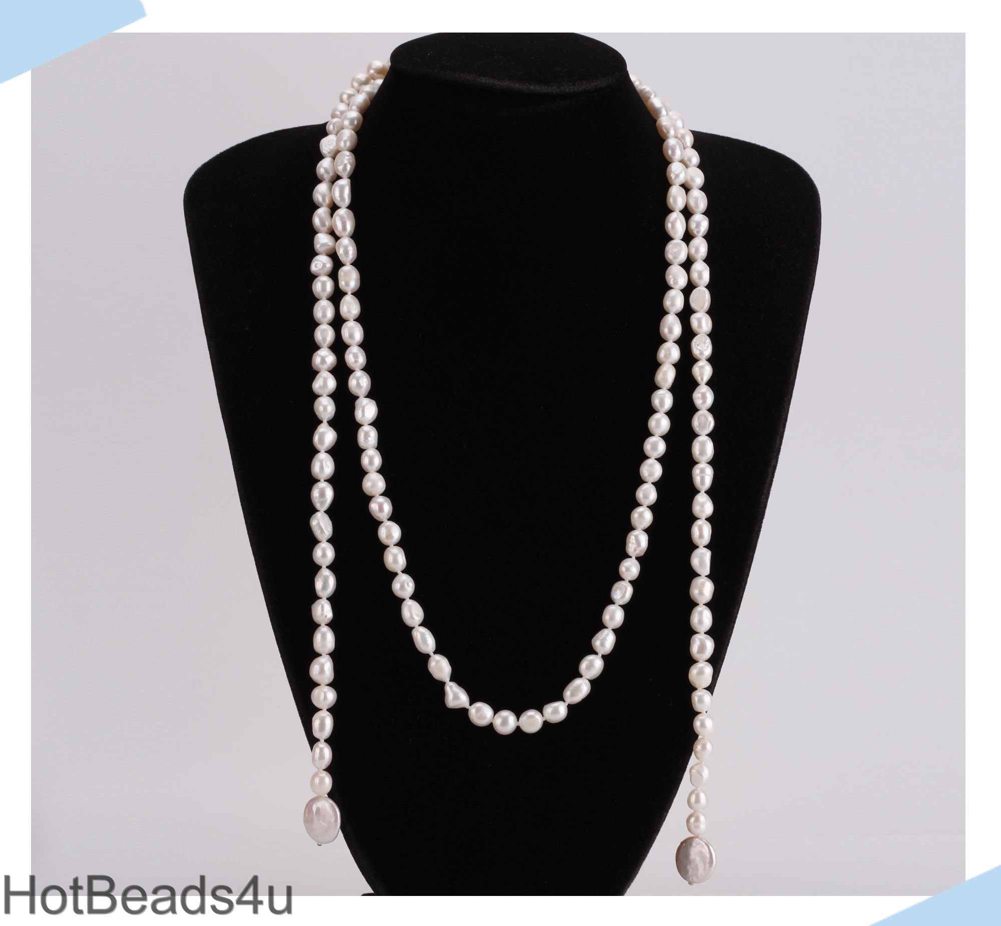 54inches/pearl Necklace Without Clasp, Extra Long Pearl