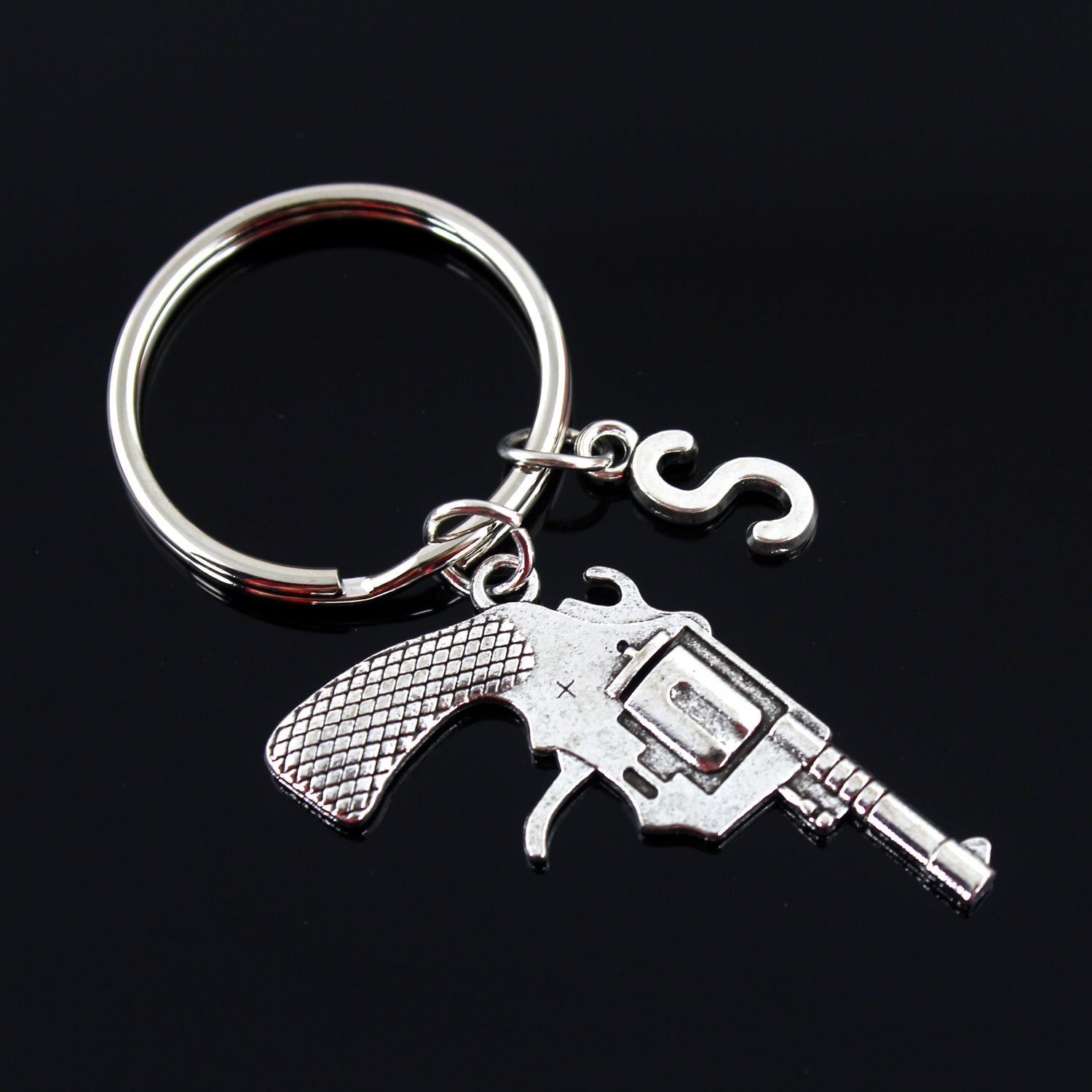 Key Ring Gun Keychain Pistol Keyring Hand Gun Boyfriend Etsy