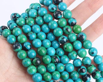 Multi-Colored Round Gemstone Beads, DIY Jewelry Making