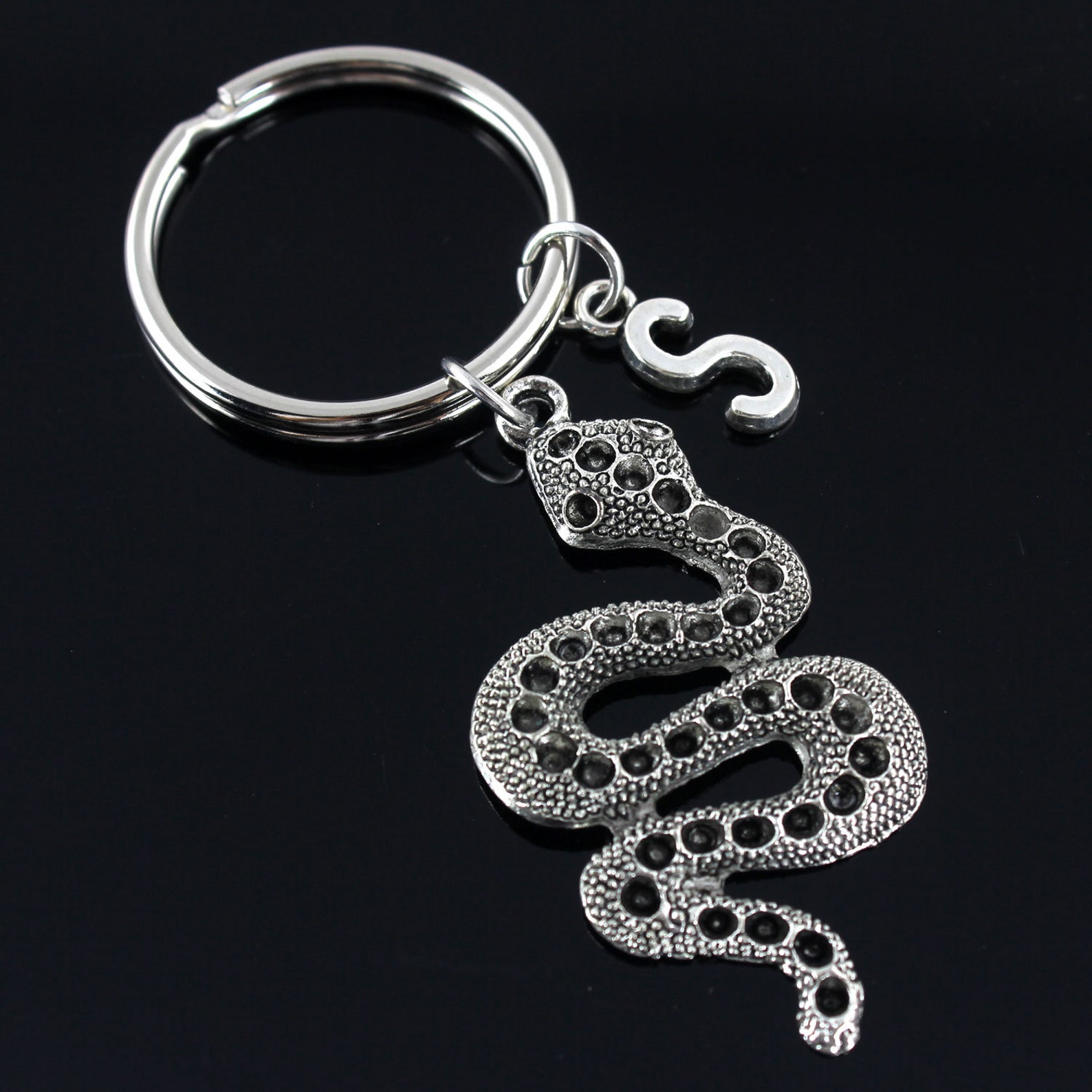 Large Snake Keychain Snake Keyring Animal Keychain Snake Etsy