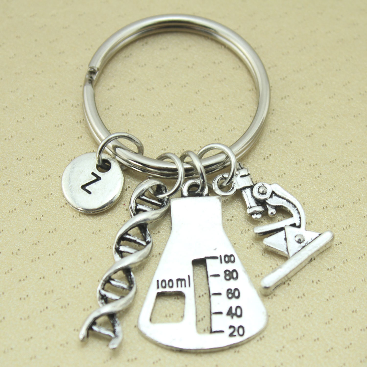 DNA Keychain Microscope Keychain Science Keychain DNA Etsy