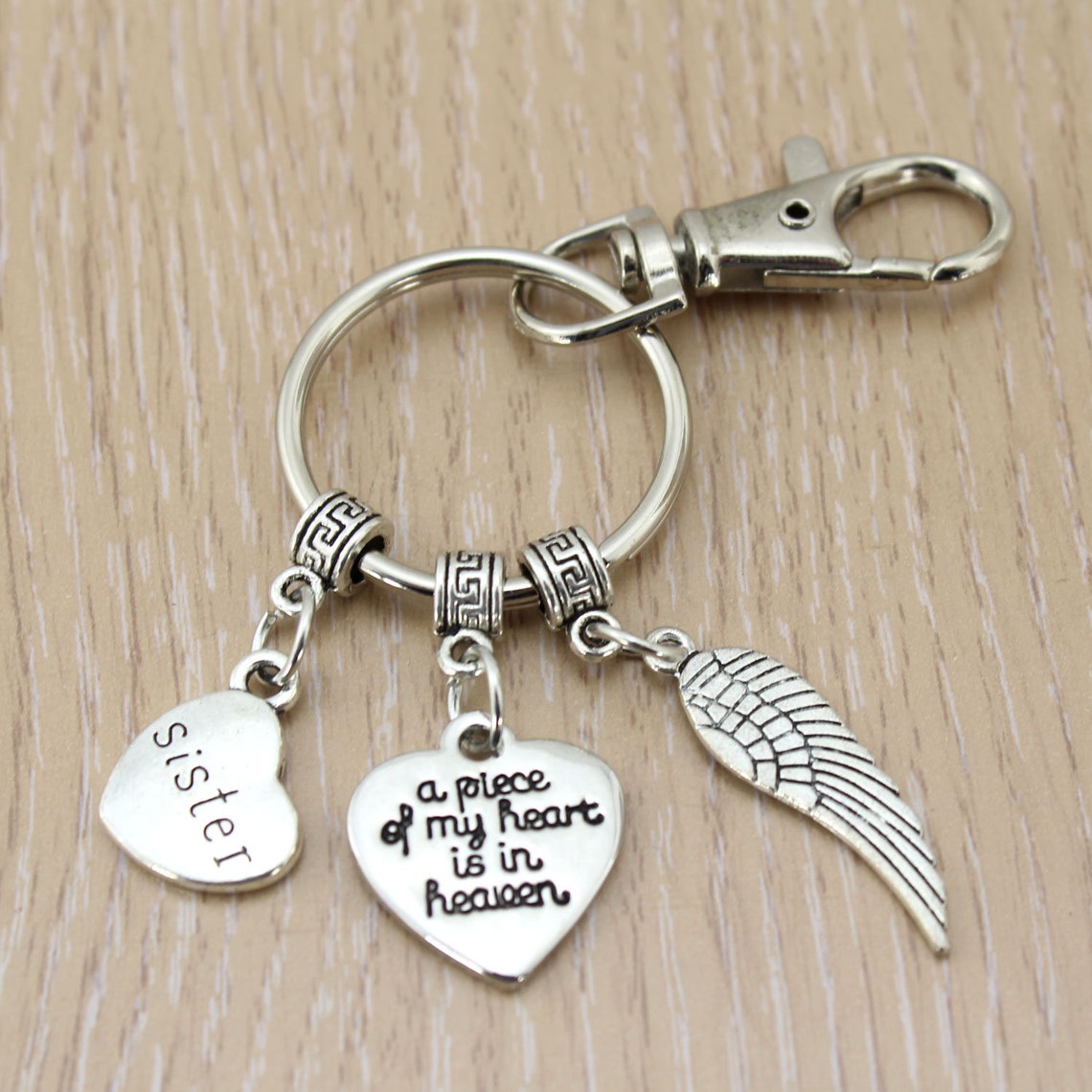 Personalized Memorial Keychain Sympathy Bereavement Gift A Etsy