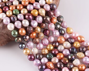 Mixed Color Edison Pearl Strand, Irregular Beads, 15.5 Inches