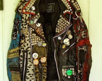 Vintage Hand Painted 1 of 1 Punk Rock Crass, Citizen Fish 