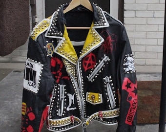 ミュージシャン STUDDED WORK JACKET studwork - Etsy