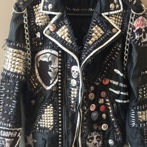 Men's Gothic Studded Vest Jacket Made to Order Black - Etsy