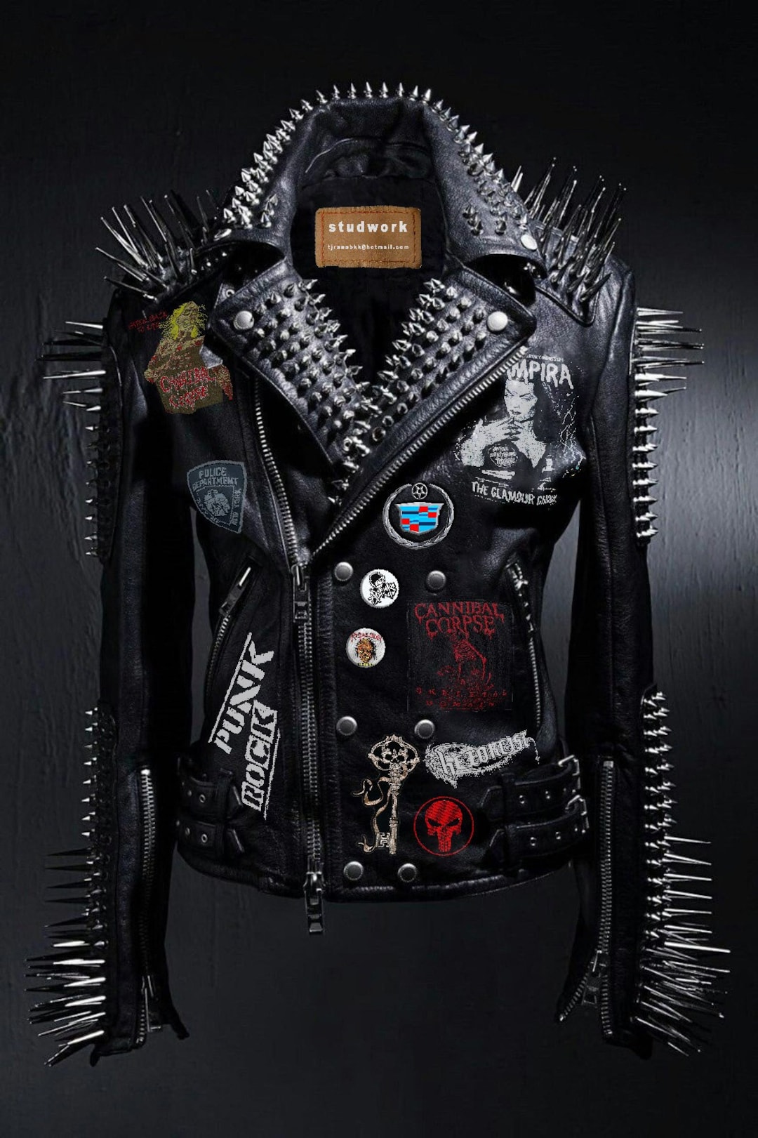 Heavy metal biker jacket best sale