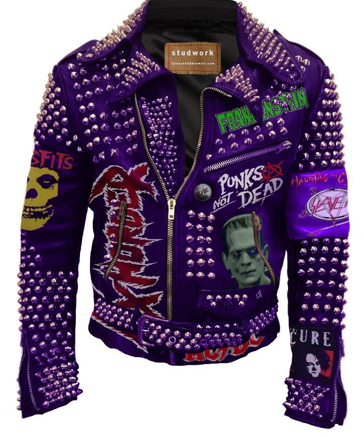 Men's Punk Rock Purple Fashion, Outer Wear Gothic Exhorder