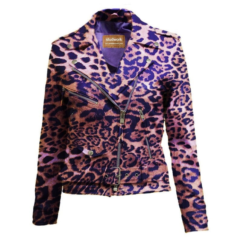 ジャケット・アウター GUAGLIANONE leather leopard zip jacket ジャケット・アウター GUAGLIANONE leather leopard zip jacket