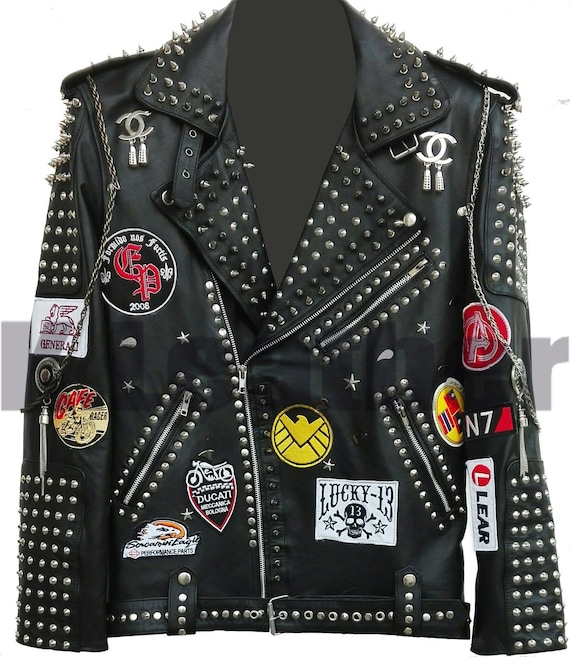Leather man shop jacket patches