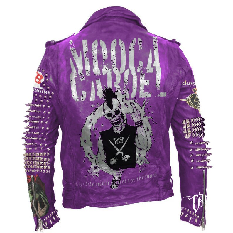Biker's Purple Mooca Caboel Gothic Fashion, Steampunk