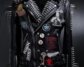 Long Metalwork Spiked Leather, Punk Rock Vampira Gothic Clothing