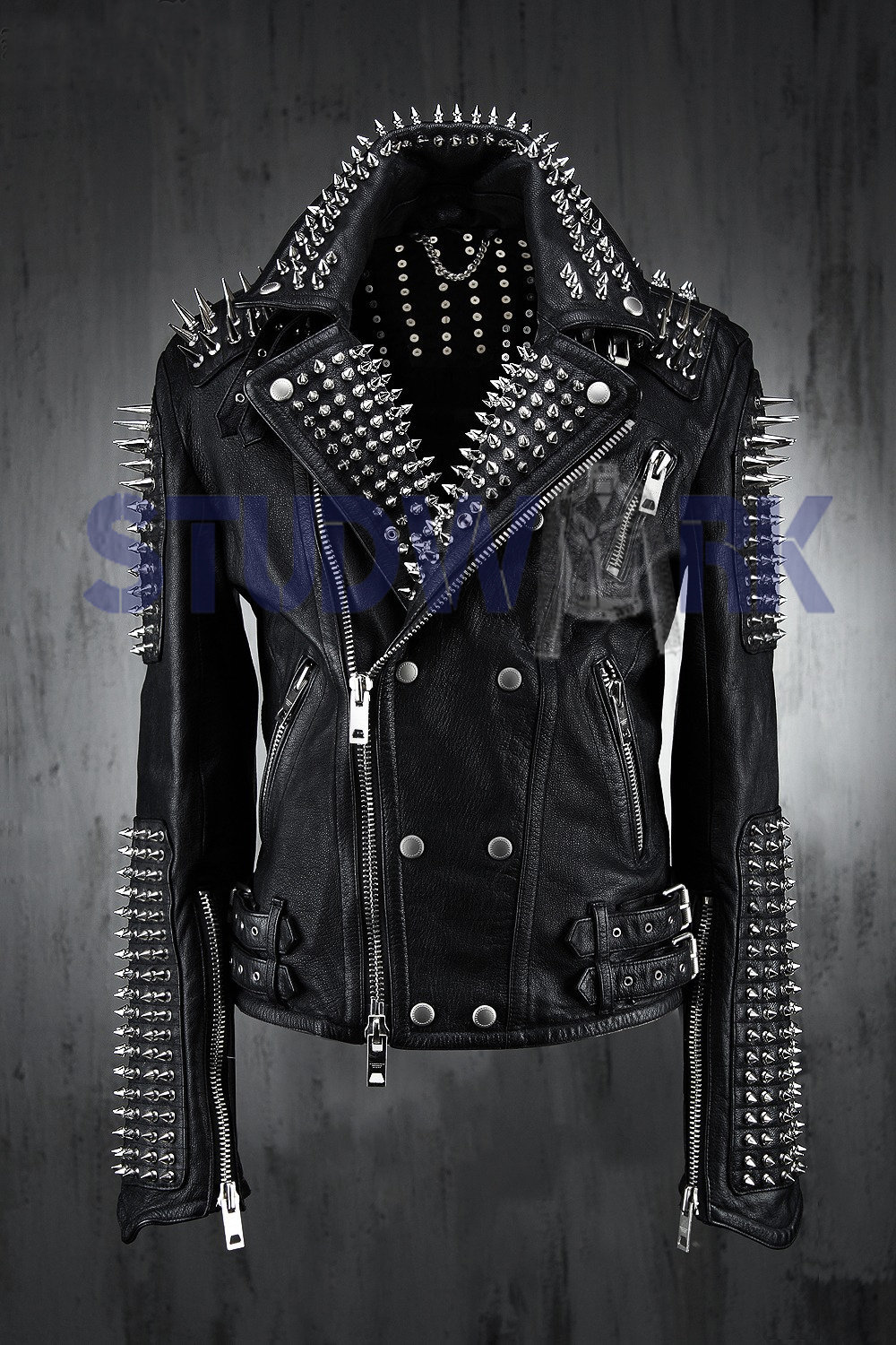 Trending: STUDS AND SPIKES Leather Jackets and Boots 70's Rockstar
